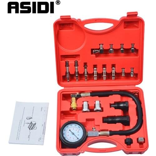 TU-15A Diesel Engine Compression Tester Kit Engine Pressure Gauge 0-1000psi