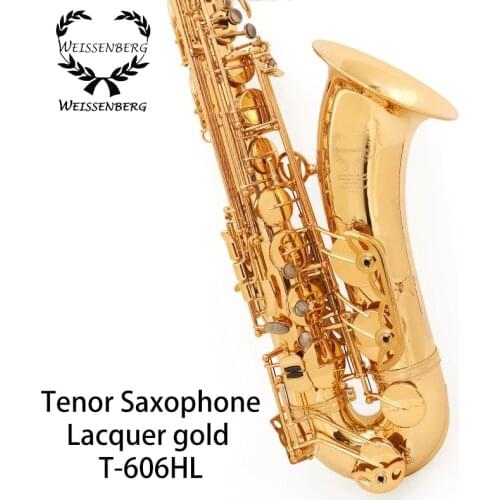 Weissenberg tenor saxophone Bb Gold Lacquer sax Musical Professional Saxophone t-606hl