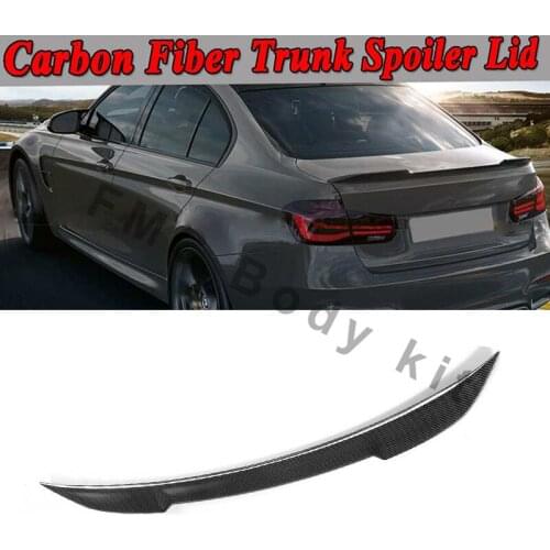 Real Carbon Fiber Rear Trunk Spoiler Wing for BMW 3 Series F30 F80 M3 Sedan 4 Door 2012 - 2018 Rear Trunk Boot Lip Wing Spoiler
