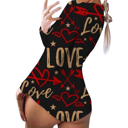 Women Multicolor Print Long Sleeve Nightwear Jumpsuit Bodysuit Playsuit Romper enteritos mujer verano combinaison femme pantalon