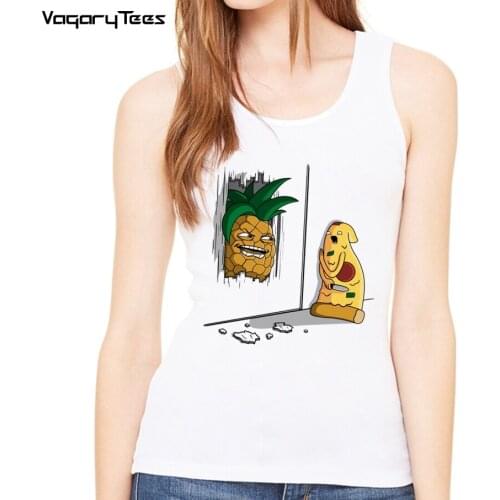 Vest Harajuku Women Camisole Tank Tops Vintage Pineapple Print Vogue TShirt Female Casual Loose Beach Sports Sexy Top Streetwear