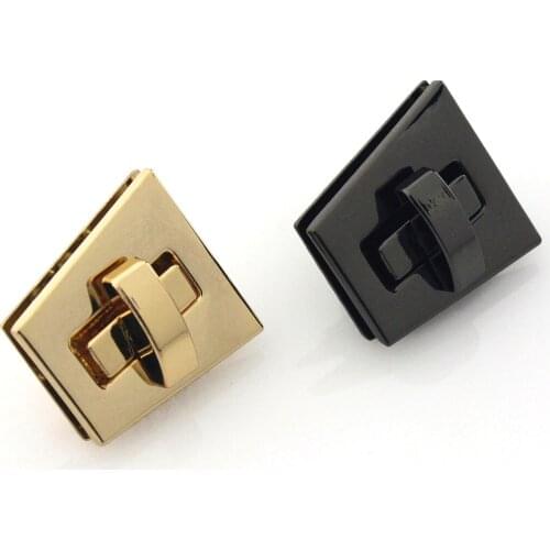 1pcs Metal Oblique Square Turn Lock Fashion Twist Lock for DIY Handbag Bag Purse Luggage Hardware Closure Bag Parts Accessories