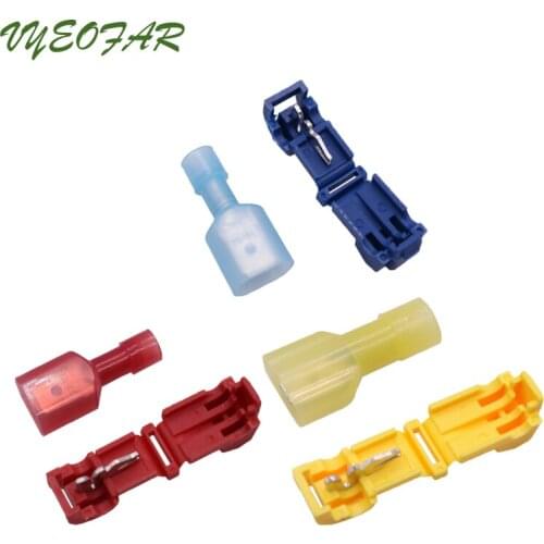 10set T Y Spade Terminal Quick Splice Crimp Connect Terminal Convenient Connector Scotch Lock Car Audio Wire Connector 18-10AWG