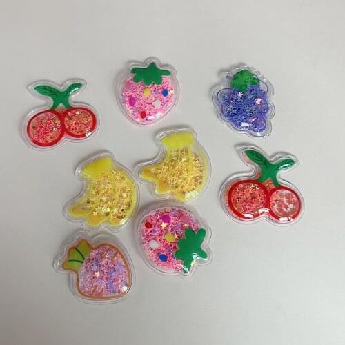 20pcs/lot PVC fruit Applique with filling for children Hair Clip Accessories or bag Accessoires