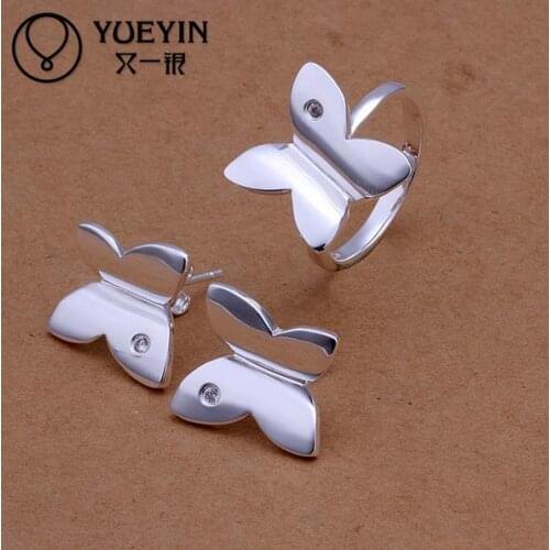 2016 Free Shipping Fashion silver plated Jewerly Set for Women Bridal Party sets Wedding jewelry sets Wholesale Cheap Cute