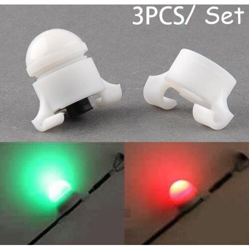 3pcs Outdoor Night Fishing Accessories Luminous Alarm Electronic LED Light Fishing Bite Alarms Fishing Line Gear Alert Indicator