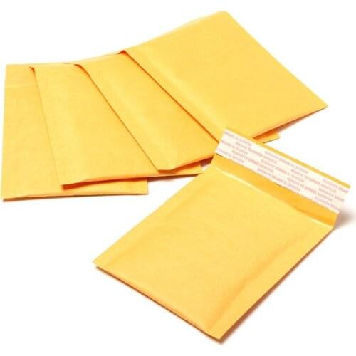 50 Pcs High Qulity Kraft Bubble Bag Padded Envelopes 110*130+40mm Mailers Mailing Bags Shipping Yellow Bags