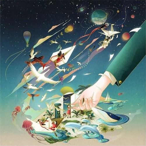 5D DIY Full Round Diamond Painting Cartoon Starry Sky Landscape Cross Stitch 3D Embroidery Rhinestone Mosaic Home Decor Y643