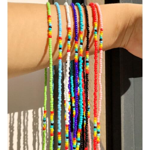 Simple Colorful Seed Bead Strand Reading Glasses Chain Bohemian Handmade Mask Chain For Women Beaded Long Necklace Jewelry