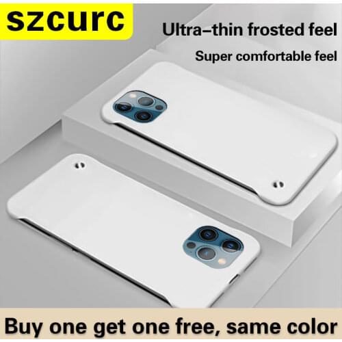 For iPhone12 case.NEW iPhone 11 Pro Max No border Mini ultra-thin protective case half bag edge frosted hard phone cover popular