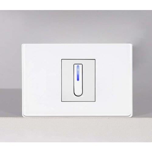 KAMANNI Luxury Light Switch LED Indicator Crystal Tempered Glass Piano Key Model design White Push Botton Wall Switches 220V New