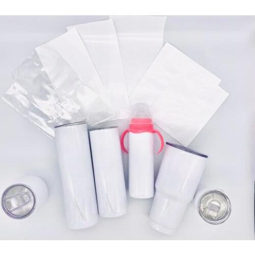 Best Sell 12*26cm White Sublimation Shrink Film Sleeve Shrink Wrap for 20 oz Sublimation Blanks Skinny Tumbler or Frame Blank