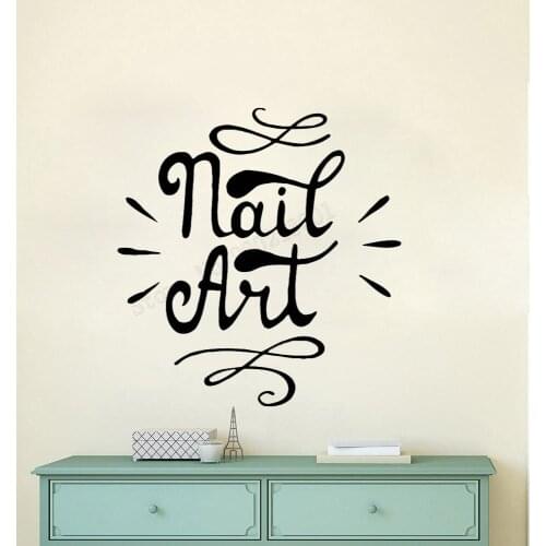 Art Salon Sticker Nails Art Wall Sticker Girls Women Decoration Beauty Salon Decor Windows Door Poster Quotes Mural LY57