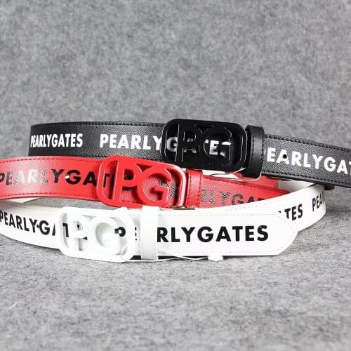 Fashion PG Belt Men Sport Golf Leather Belt The Length Can Be Cut Freely