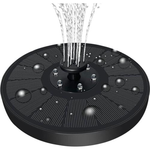 Solar Fountain Monocrystalline Silicon Outdoor Pool Water Floating Fountain 7V 3W Battery With Colored Lights Garden Decoration