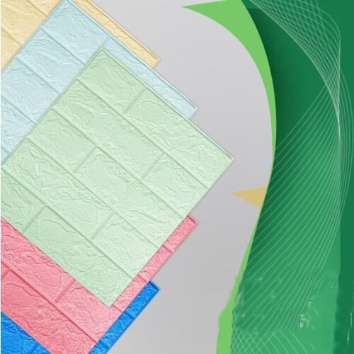 10Pcs 35X38.5Cm 3D Brick Wall Stickers Living Waterproof Foam Room Bedroom Diy Self-Adhesive Wallpaper Artist Home Wall Stickers