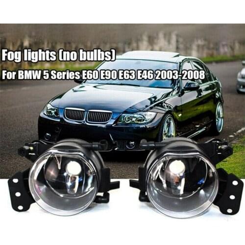 Pair M Sport Package Front Bumper Fog Lights Shell Cover Without Bulb for -BMW E60 E90 E92 E93 M-Tech