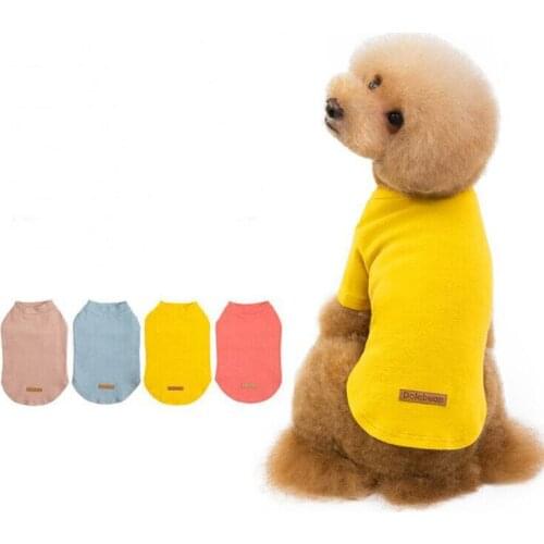 Pholoumie Spring and Summer New Pet T-shirt Multi-Color Cotton Shirt Dog Clothing Teddy Dog Pajamas Dog T-shirt Fat