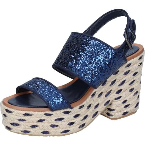 SARA LOPEZ women sandals glitter Blue