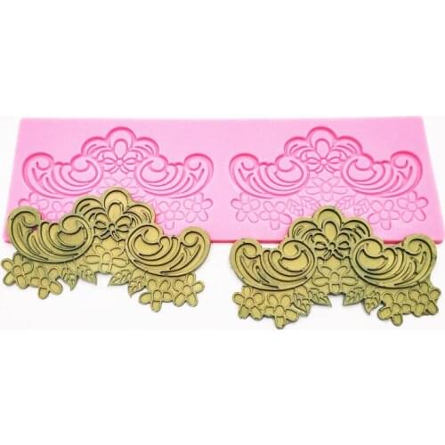 Silicone Lace Mold Sugarcraft Fondant Mold Wedding Cake Decoraton Tools Chocolate Gumpaste Mold K387