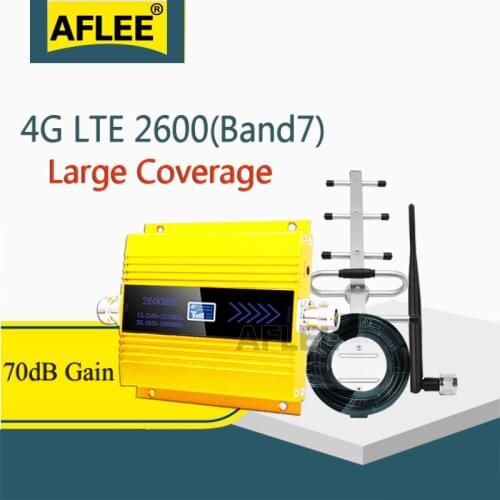 LTE 2600Mhz 4G Network CellPhone Cellular Amplifier (LTE Band7) 2600 4G Data Mobile Signal Booster 4G Amplifier GSM Repeater 4G