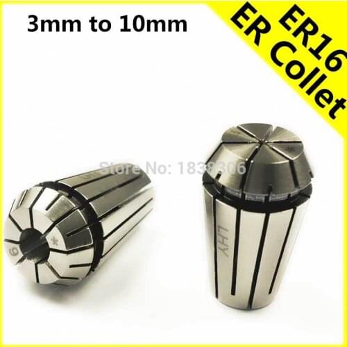ER16 High Precision Spring Collet 8MM Accuracy 0.015MM/0.0006'' for CNC Chuck Milling Lathe Grinding Parts 65Mn 3 to 10mm