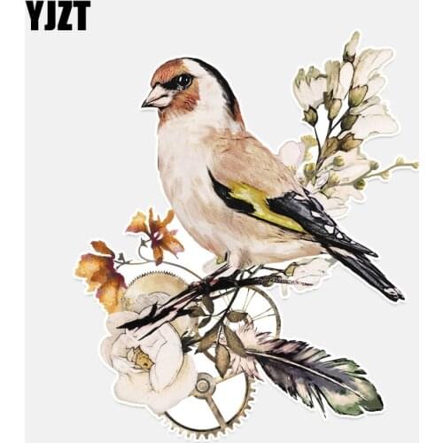 YJZT 13.2*15.6CM Lovely Birds Sparrow Decor Car Sticker Bumper Car Window Colored Personalized 11A0338