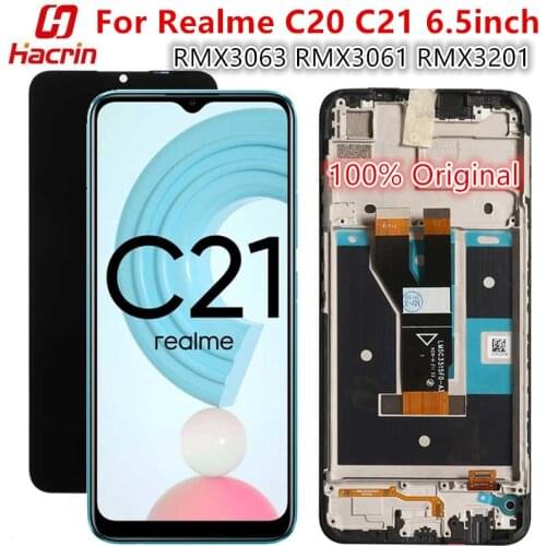 For Oppo Realme C20 C21 Lcd Screen Original Lcd Display+Touch Screen with 10 Point Touch For Realme C21 C20 RMX3063/3061 RMX3201