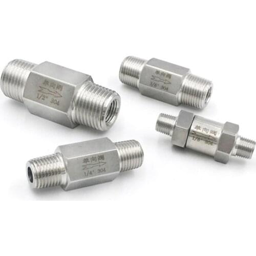 1/8" 1/4" 3/8" 1/2" 3/4 BSP Equal Male Check Valve Non Return One Way 304 Stainless Steel Water Gas Oil