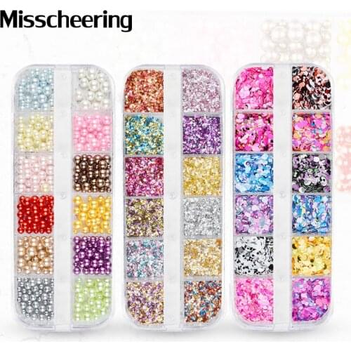 1 Set Colorful Ultrathin Sequins Aurora Mermaid Nail Glitter Flakes Holographic Round Paillette 3d Dazzling Nail Art Decorations