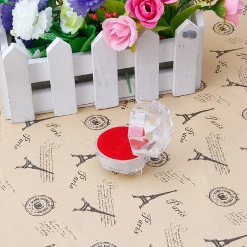 1Pc Jewelry Organizer Ring Earring Acrylic Gift Box Storage Transparent Case Dropshipping