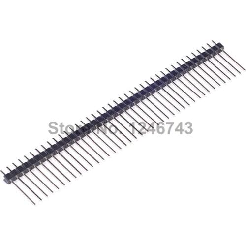 10PCS 1 * 40P Single Row Needle (Lengthened) Straight Needle 19mm High 2.54mm Pitch Black