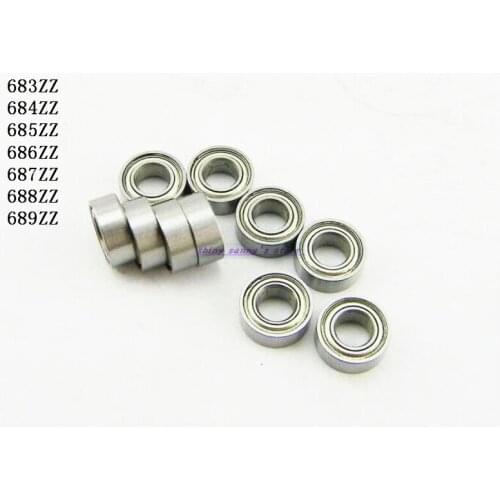 10pcs/Lot 304 Stainless Steel S689ZZ S689 ZZ 9x17x5mm Thin Wall Deep Groove Ball Bearing Mini Ball Bearing Brand New
