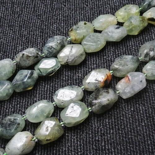 12x16mm Natural Faceted Rectangle Cuboid Green Prehnites beads For Jewelry Making Beads 15'' DIY Beads Necklace Earring Trinket