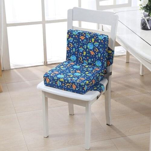 2pcs/set Cartoon Baby Adjustable Booster Chair Cushions Adjustable Removable Highchair Mat Portable Children Increased Soft Pad