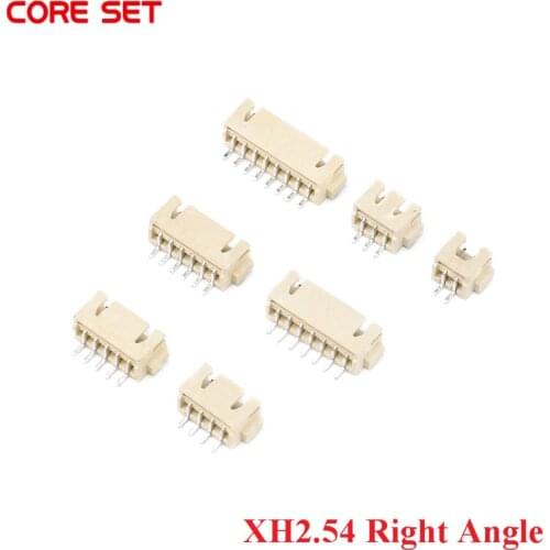 50Pcs XH2.54 2P/3P/4P/5P/6P/7P/8P 2.54mm Pitch Connector SMD SMT Socket Right Angle Connector Strip Connector