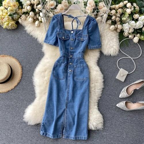 ALYBVGVHV Denim Summer Dresses