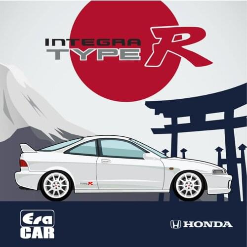 Era Car 1:64 Honda Intergra Type-R DC2 Box11 Box22 White / Miltary Camoufage / Miltary Green Diecast Model Car