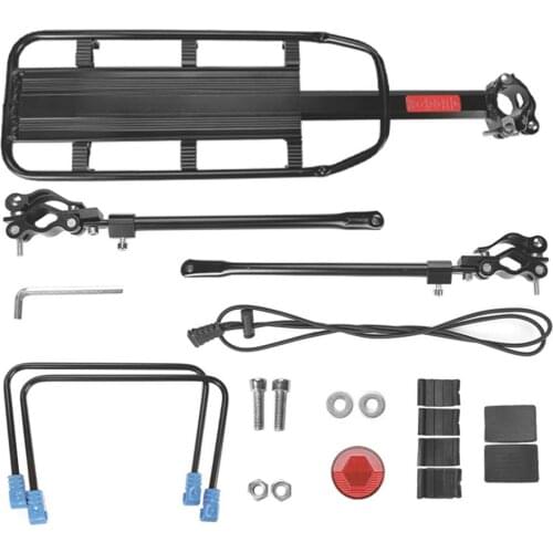 Bike Luggage Carrier Aluminum Alloy MTB Cargo Rack Bicycle Rear Seat Rack Quick Release Tailstock For Cycling Bike Accessories