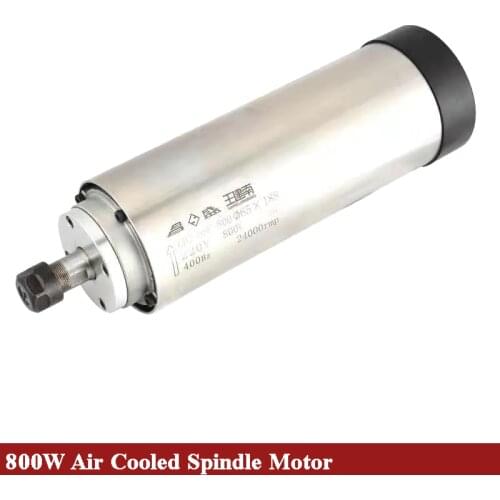 800W 0.8KW Dia 65mm ER11 AC220V Air Cooled Cooling Spindle Motor ER11 4 Bearings CNC 65*188mm
