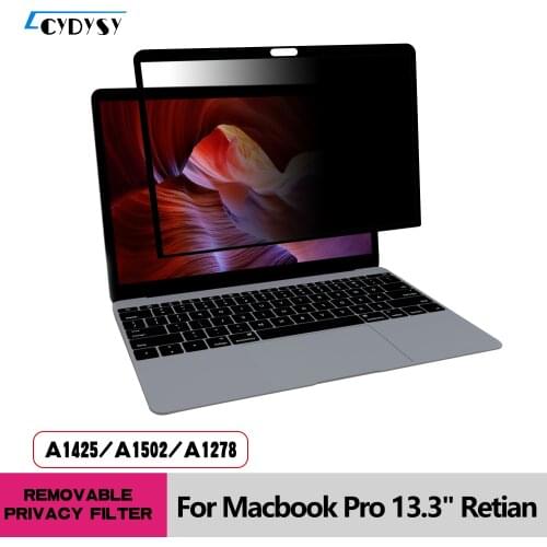 For 13.3 inch MacBook Pro Retina Full Removable Privacy Filter Anti-Glare Anti-Scratch UV-Blocking Screen Protector Film