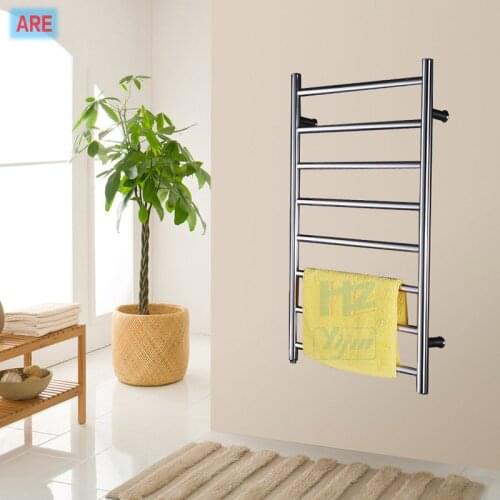 Mirror Polish Stainless Steel 304 Electric Wall Mounted Towel Warmer,Bathroom Accessories Racks,Heated Towel Rail TW-RD7