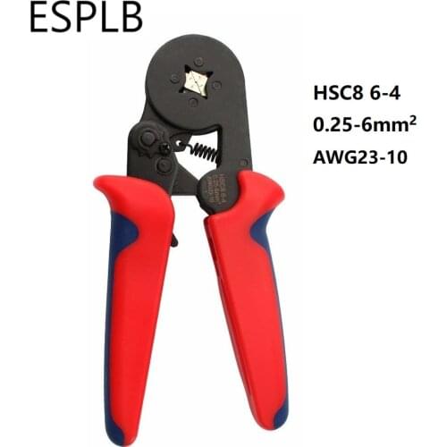 ESPLB Mini Crimping Plier HSC8 6-4 HSC8 6-6 0.25-6mm2 HSC8 6-4A 0.25-10mm2 Pliers Hand Tools Terminals