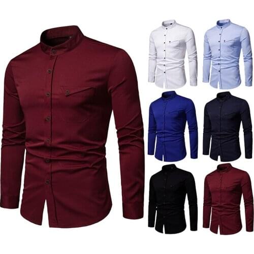 European version of mens shirts, spring and autumn casual long-sleeved shirts, mens shirts