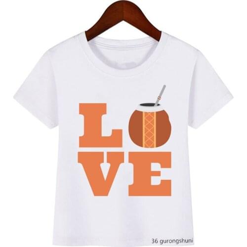 Companion Gourd Coconut Cartoon Print T Shirt Kawaii Children Clothing T-shirt Summer Tops Kids Clothes for Boys/girls T Shirts
