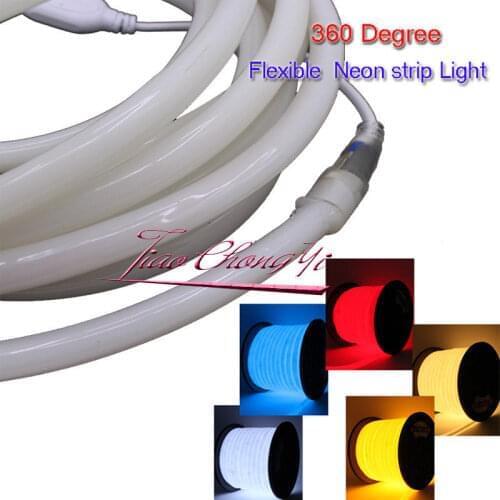 360 Degree Glow Flexible LED Neon Light 220V 120leds/m indoor outdoor Lighting