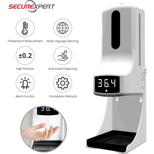 Infrared thermometer Automatic Dispenser Smart Sensor Forehead Touchless Infrared thermometer Digital hands washing Sanitizer