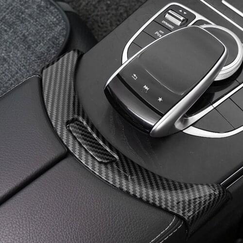 Car Center Console Armrest Box Buttons Frame Decoration Sticker Trim for Mercedes Benz C Class W205 GLC X253 2015-2021