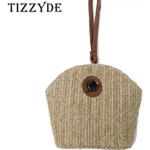 Summer New Straw Bag Simple Fashion Shell Bag Shoulder Bag Simple Beach Woven Lock Fashion Hand Bag Women Handbags ZJQ158