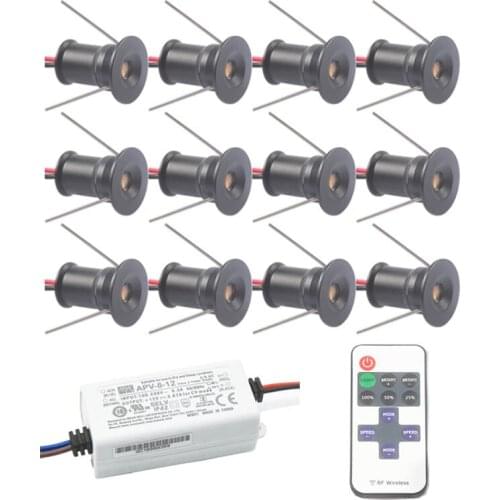 EU US 1W 12V Small LED Bulb Downlight + 110V 220V IP67 Transformer Waterproof Sauna Lawn Spot Lights 15mm Embedded Ceiling Lamps